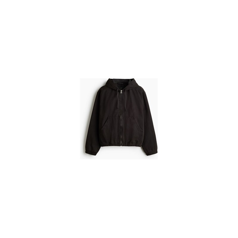 H&M - Bunda workwears kapucí - Tmavě Šedá