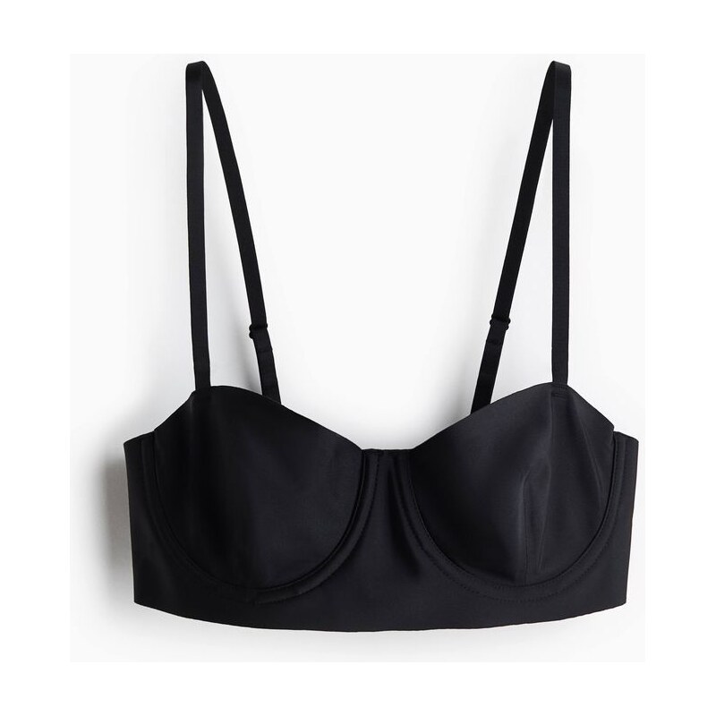 H&M - Podprsenka z mikrovláknas kosticemi - Černá