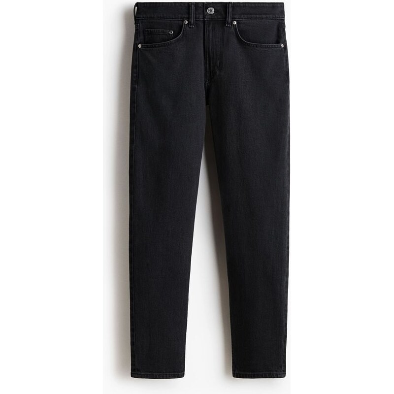 H&M - Tapered Jeans - Černý Denim