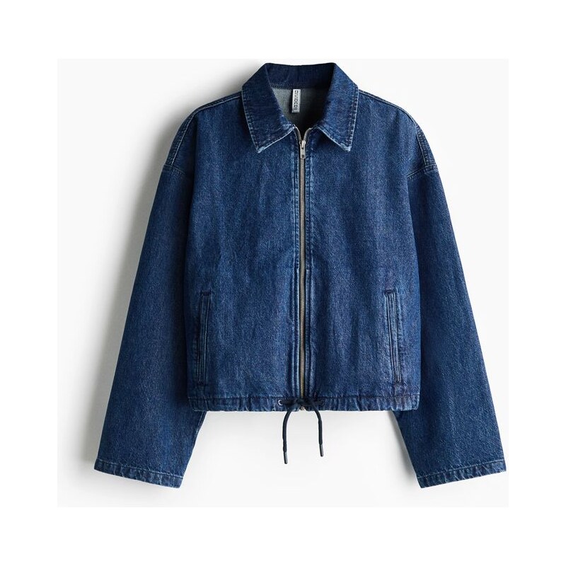 H&M - Džínová bundas límcem - Denim Blue
