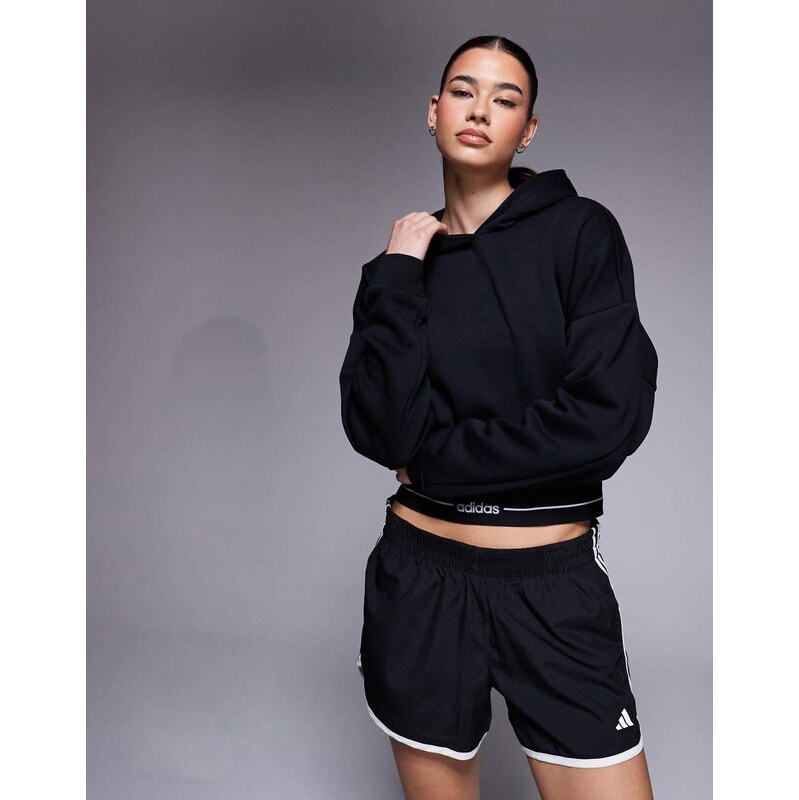 adidas performance adidas Training Hyperglam linear hoodie in black 112248602