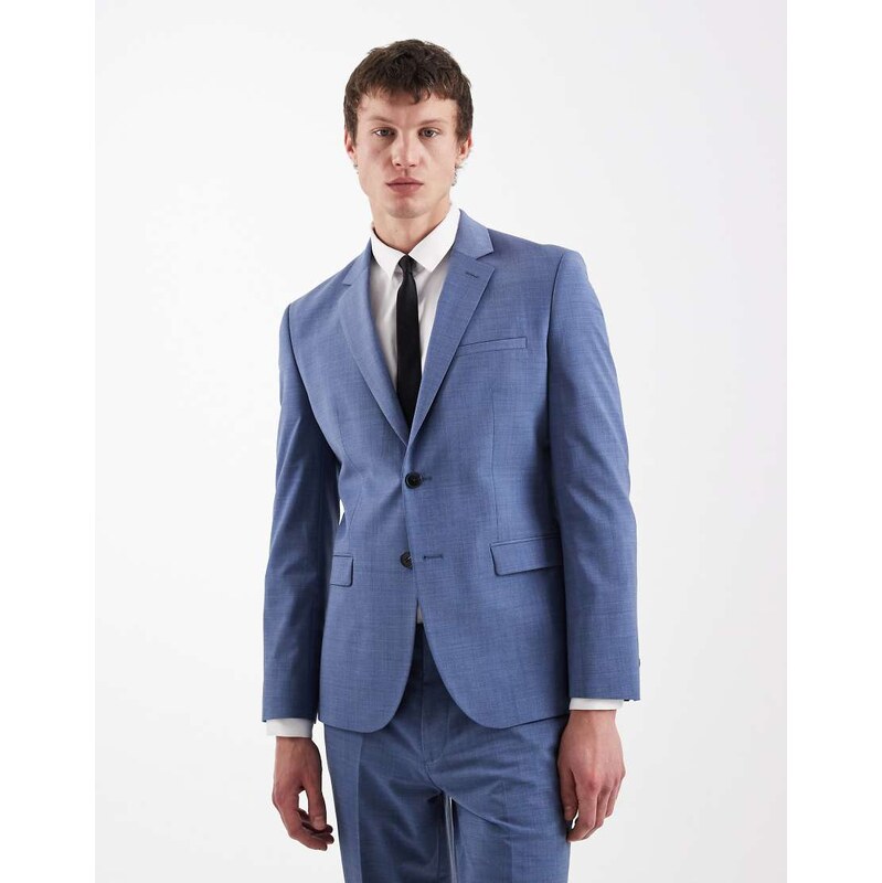 Hugo Red Arti hesten co-ord slim fit suit jacket in light blue