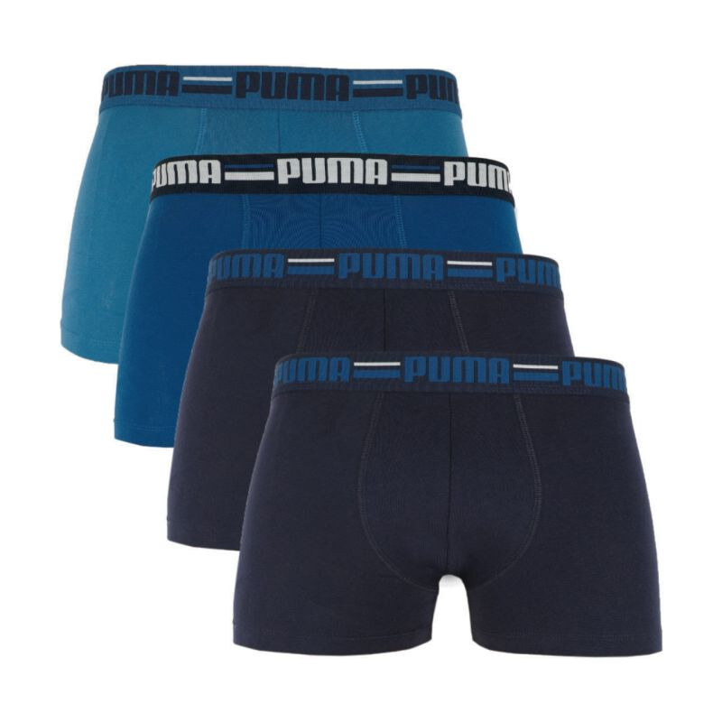 Puma Brand Elastické pánské boxerky 4ks tmavě modrá/modrá 938197