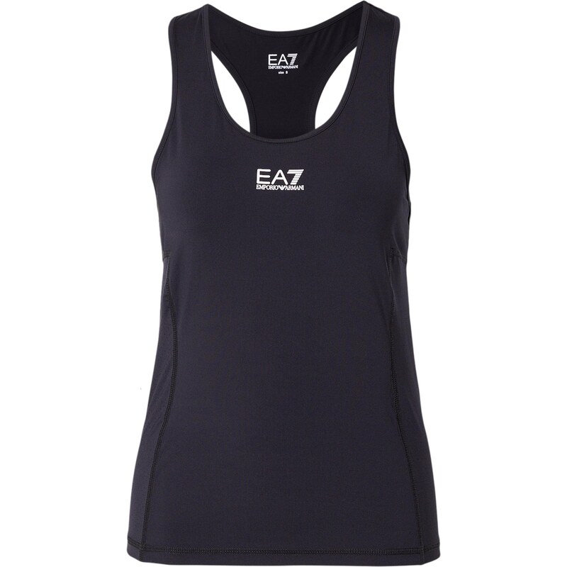 EA7 Emporio Armani Funkční tričko TANK černá / bílá