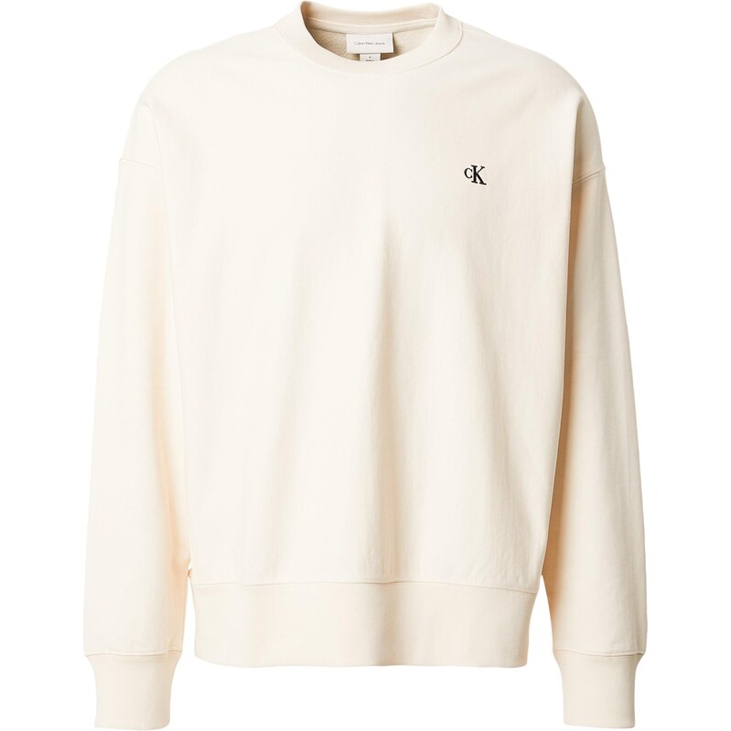 Calvin Klein Jeans Mikina barva bílé vlny