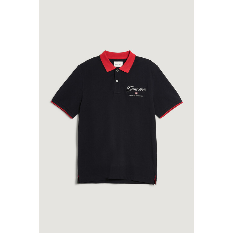 POLOKOŠILE GANT GRAPHIC SS PIQUE POLO BLACK