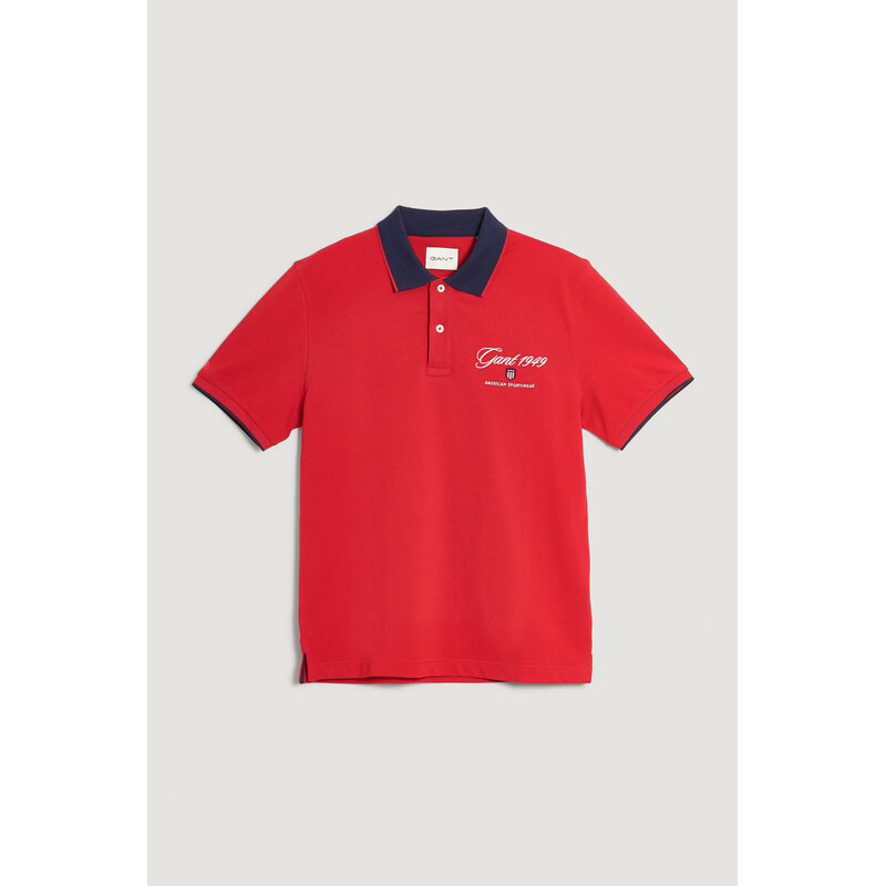 POLOKOŠILE GANT GRAPHIC SS PIQUE POLO RUBY RED