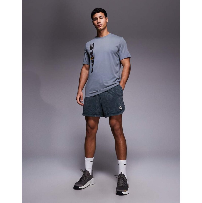 Nike Training Heritage Dri-FIT shorts in dark grey-Blue