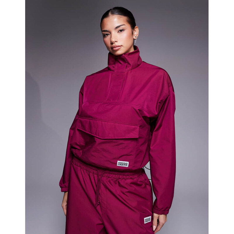 ASOS Weekend Collective Weekend Collective co-ord nylon funnel neck 112259559