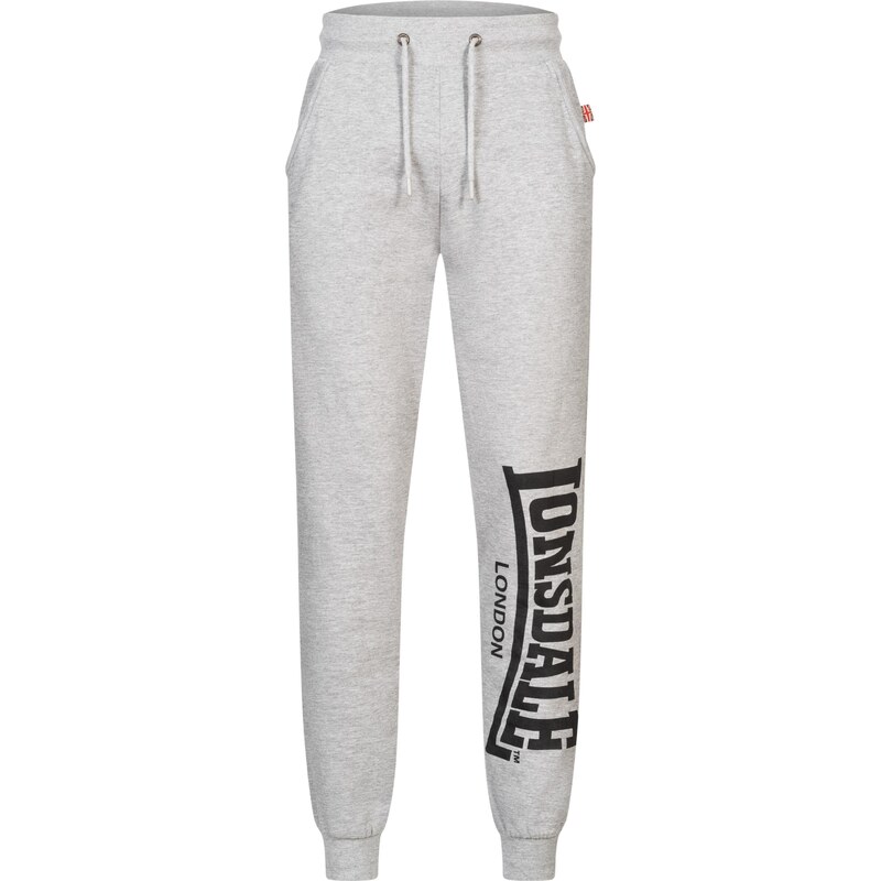 LONSDALE Kalhoty šedý melír / černá