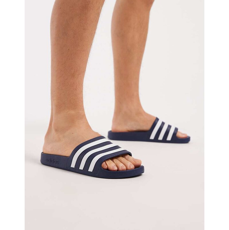 adidas performance adidas Training Adilette Aqua slides in navy