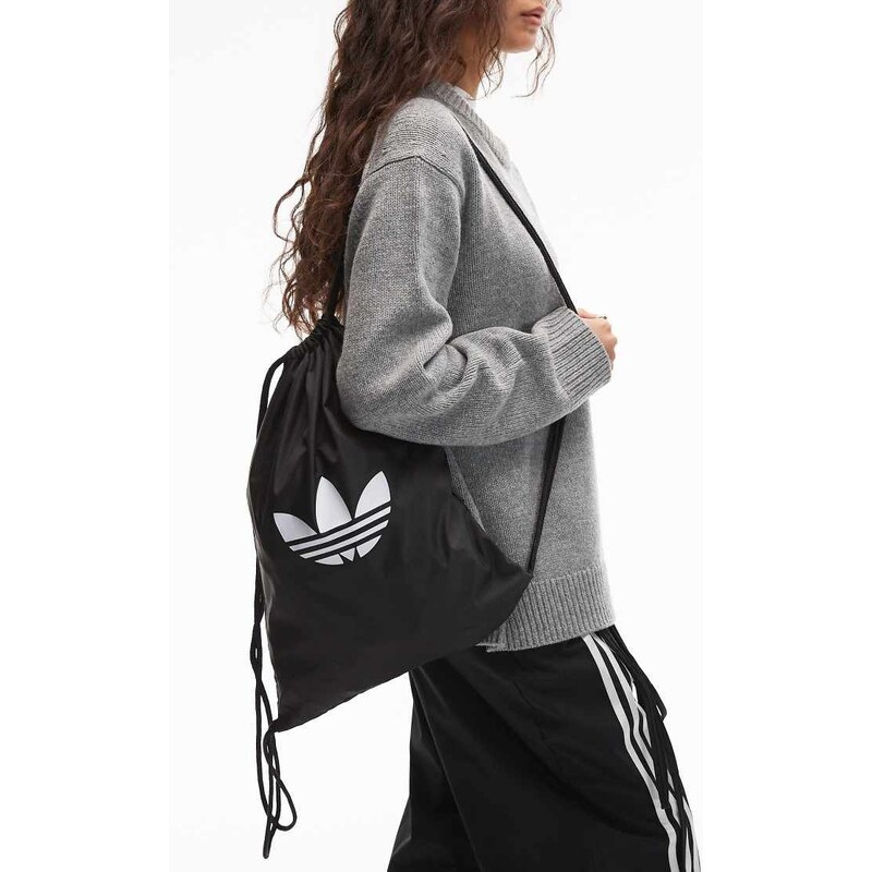 adidas Originals Adicolor drawstring bag in black 112260085