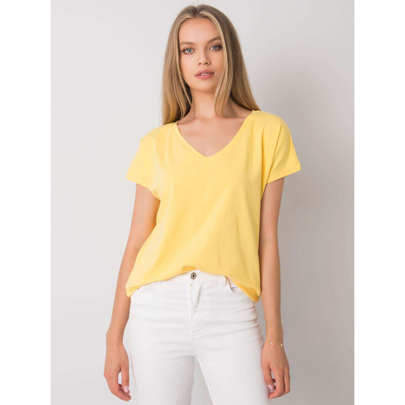BASIC Žluté dámské tričko --yellow Žlutá 52264646