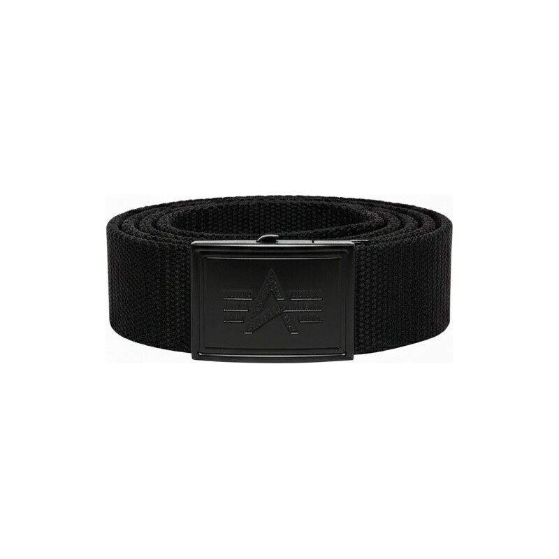 Alpha Industries Opasek Heavy Duty Logo Belt black/black
