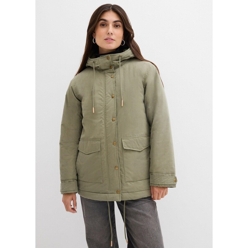 bonprix Zateplená parka zelená Žena 112260565