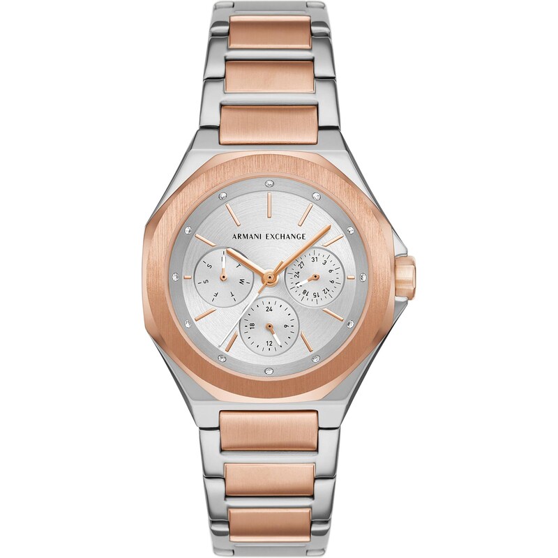 ARMANI EXCHANGE Analogové hodinky růžově zlatá / stříbrná 112262327