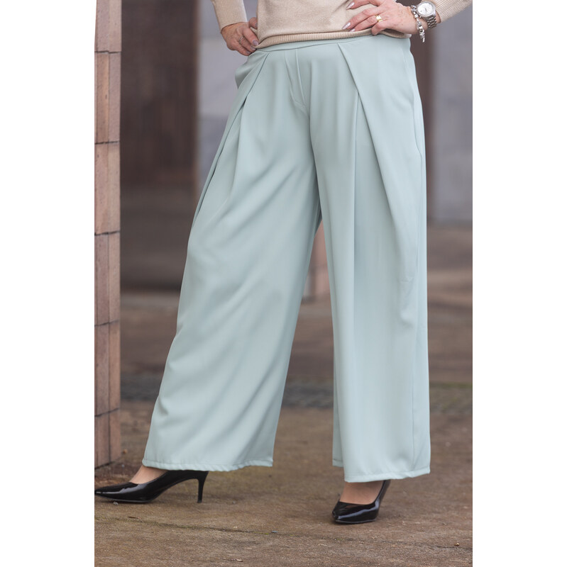 LUX LUNA Elegantní kalhoty ROYAL Barva: mintová, Velikost: UNI: M-XL 112278496