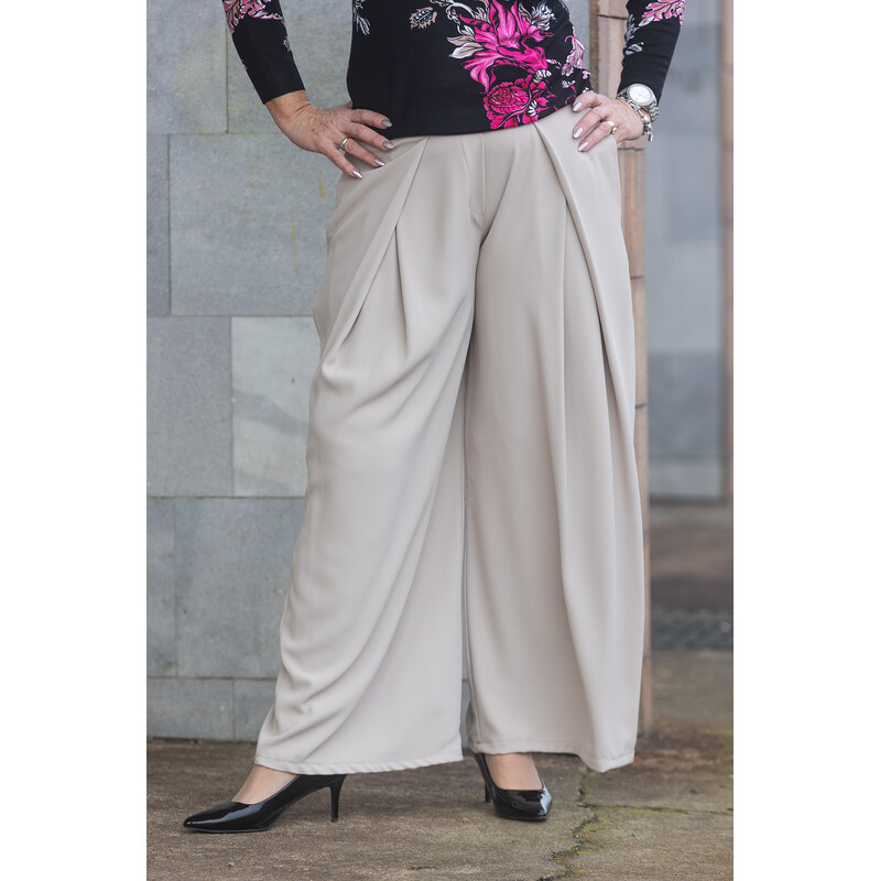 LUX LUNA Elegantní kalhoty ROYAL Barva: Krémová, Velikost: UNI: M-XL 112278497