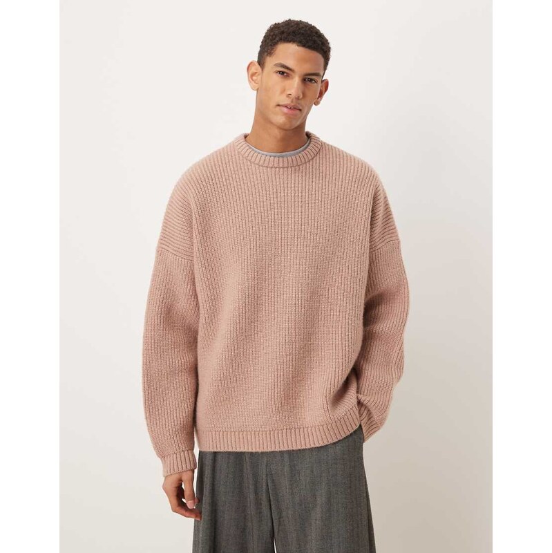ASOS DESIGN super oversized boxy fit knitted fisherman rib