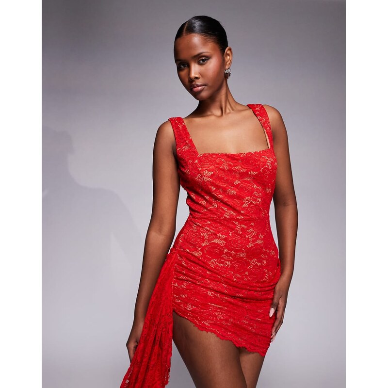 The Dolls House Circa Cindy lace square neck mini dress with