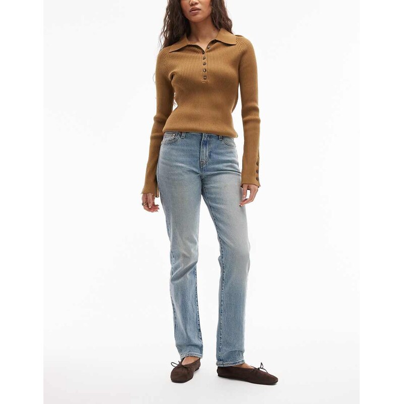 Levis wedgie slim denim jeans in mid blue