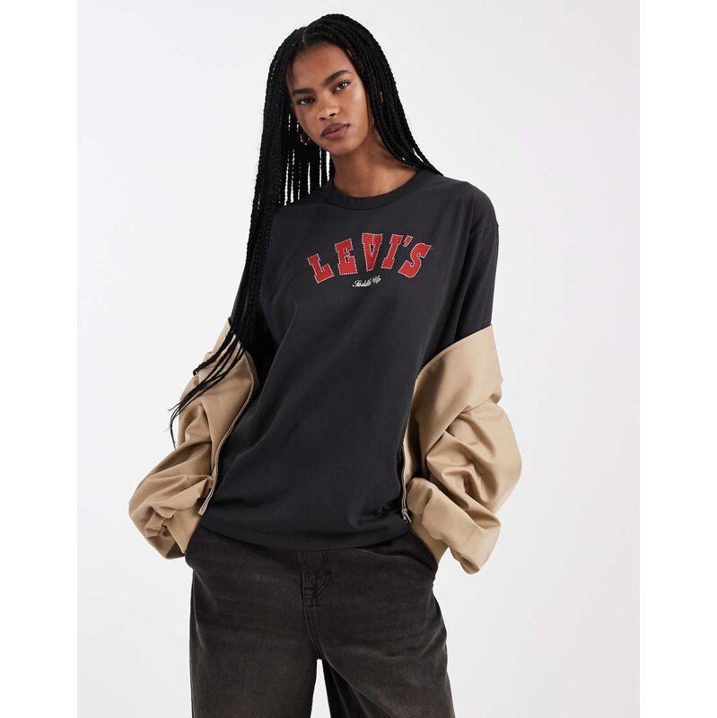 Levis oversized graphic tee in black