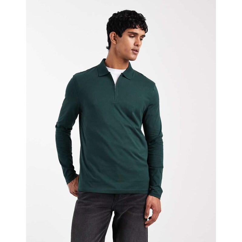 ASOS DESIGN Premium SUPIMA Cotton regular fit long sleeve polo