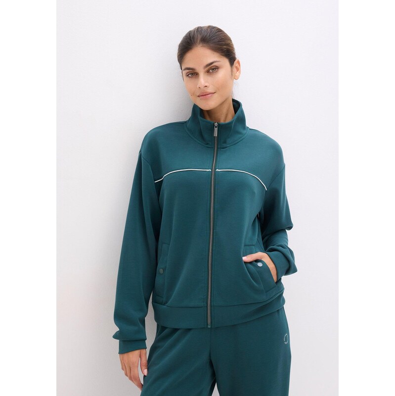 bonprix Velmi měkká sportovní bunda s modalem zelená Žena 113330974