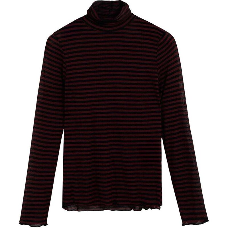 Scalpers Tričko burgundská červeň / černá 112282753