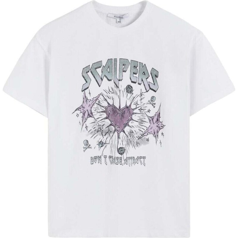 Scalpers Tričko Kiss mátová / šeříková / bílá 112282885