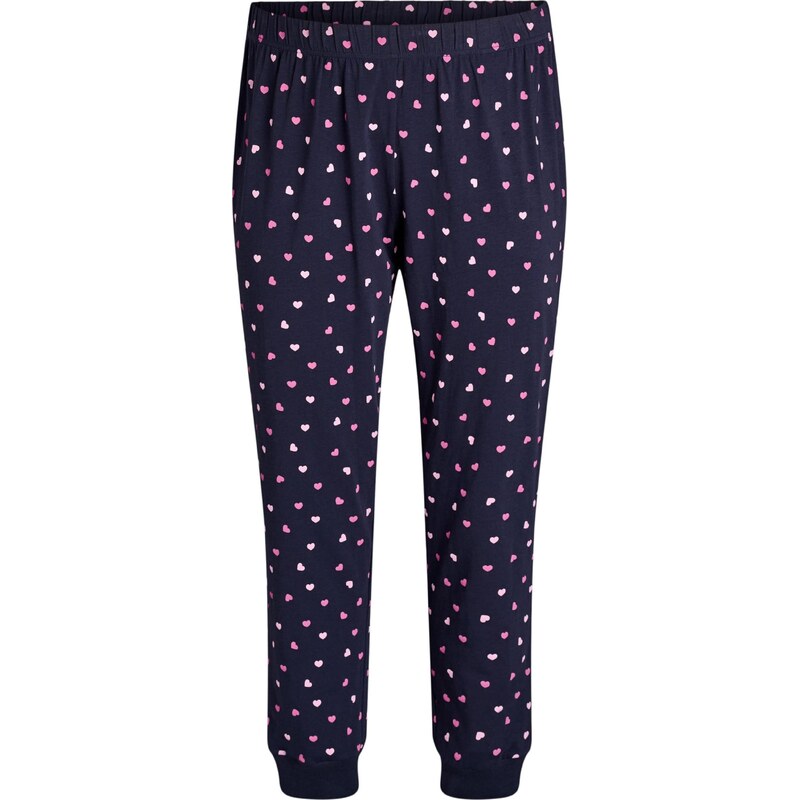 Zizzi Pyžamové kalhoty MHANNY noční modrá / pink / růžová