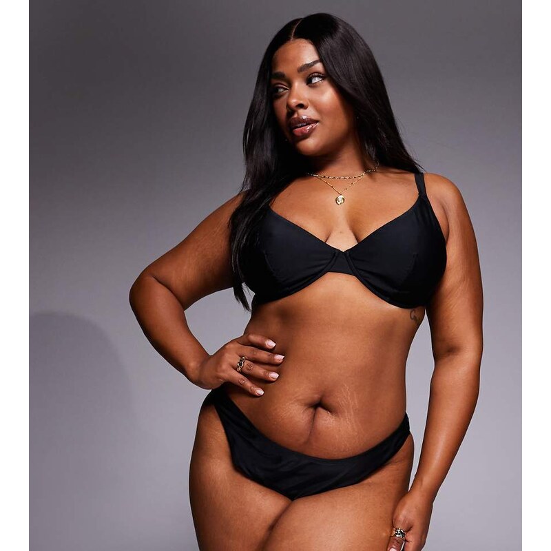 ASOS Curve ASOS DESIGN Curve Maya Florida high leg brazilian