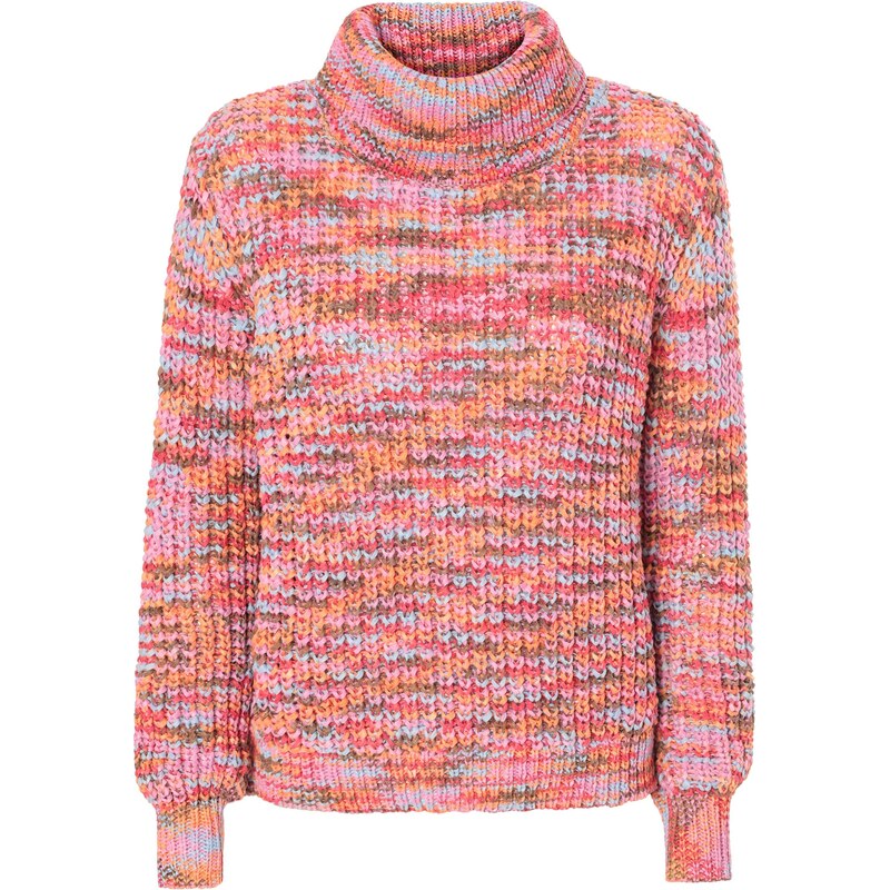 TATUUM Svetr Melanie tyrkysová / čokoládová / oranžová / pink