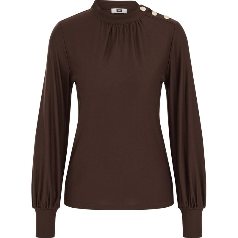 WE Fashion Tričko tmavě hnědá 112285437