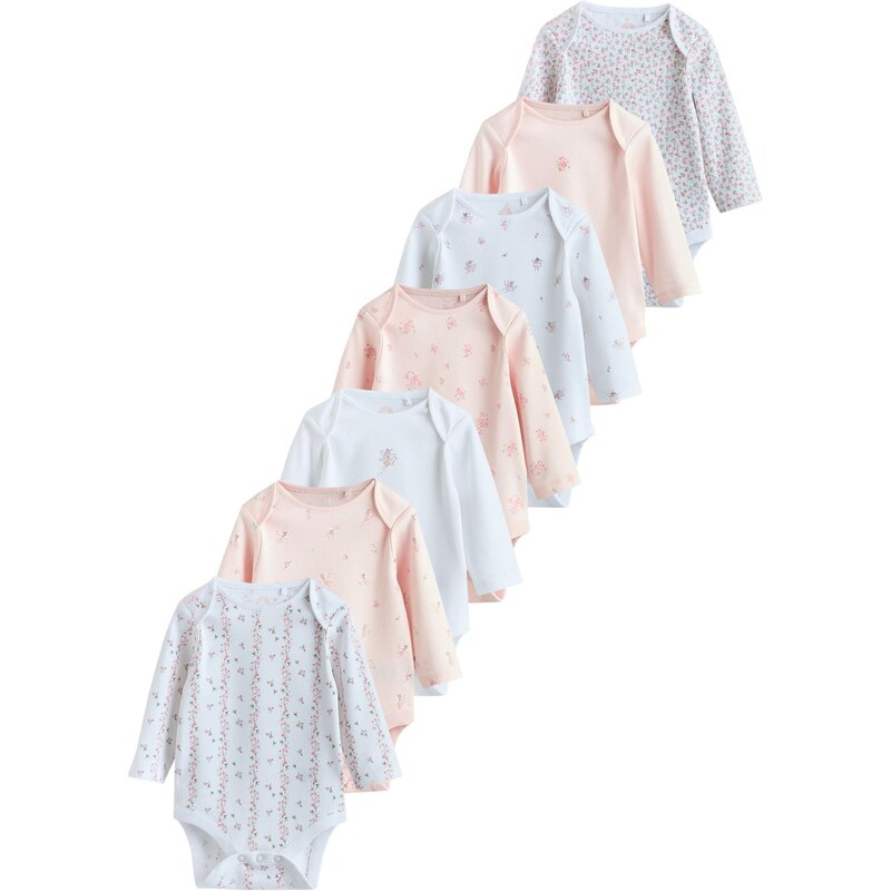 Next Dupačky/body pastelová modrá / žlutá / světle zelená / pink