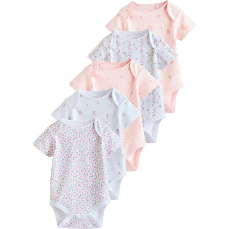 Next Dupačky/body zelená / pink / pudrová / bílá