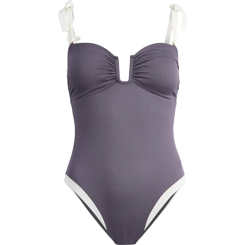 Mint Velvet Plavky ostružinová / bílá