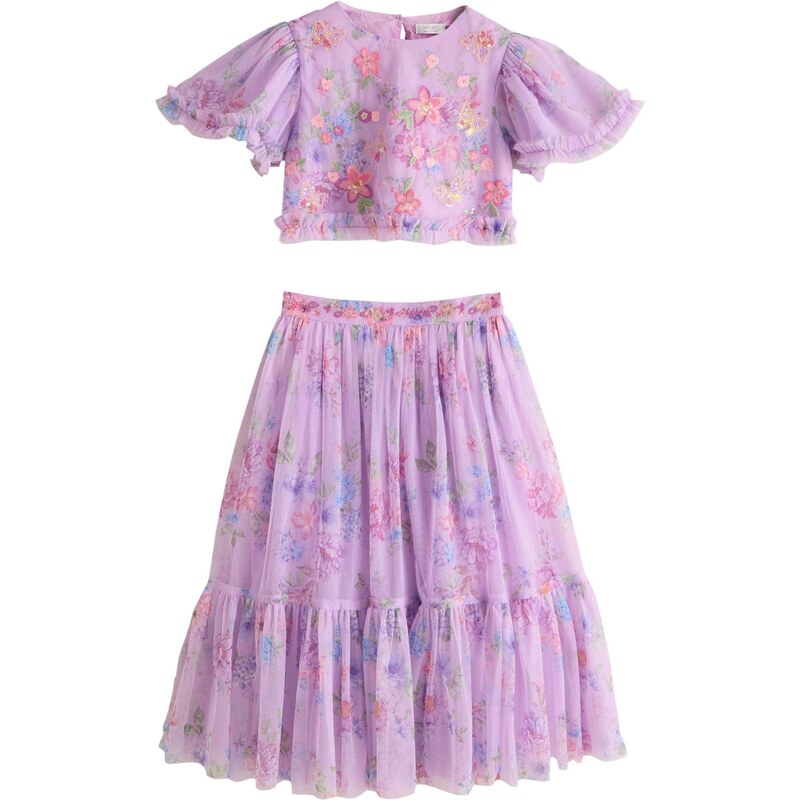 Next Sada Lehenga světlemodrá / zelená / lenvandulová / růžová