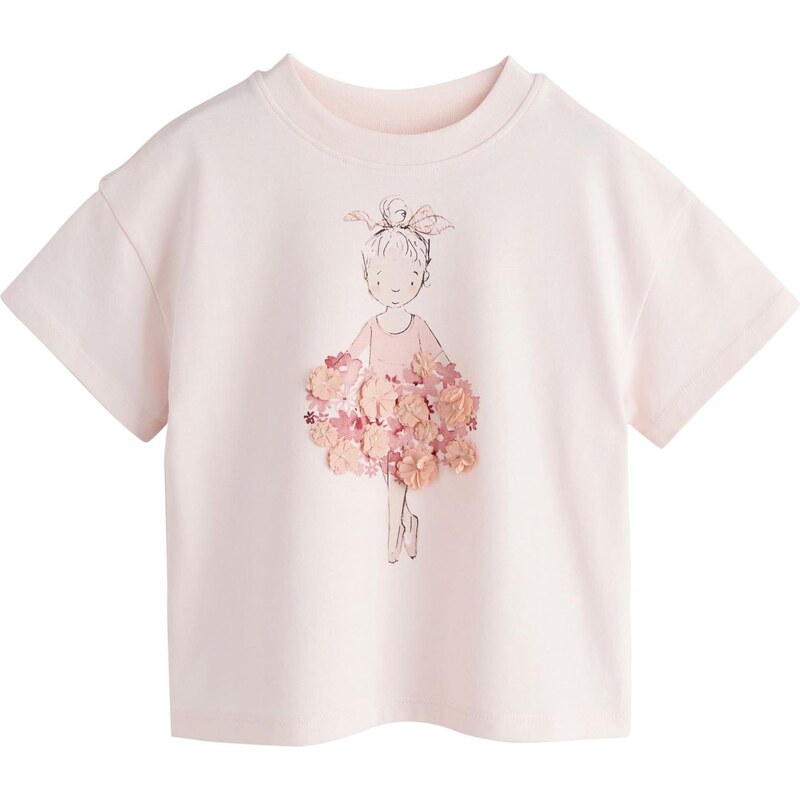 Next Tričko pink / růžová / pudrová / černá