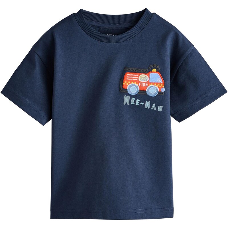 Next Tričko námořnická modř / světlemodrá / grafitová / oranžová