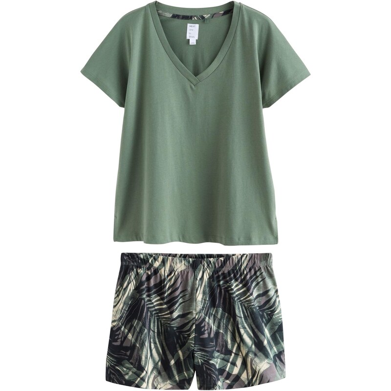 Next Pyžamo zelená / khaki / tmavě zelená