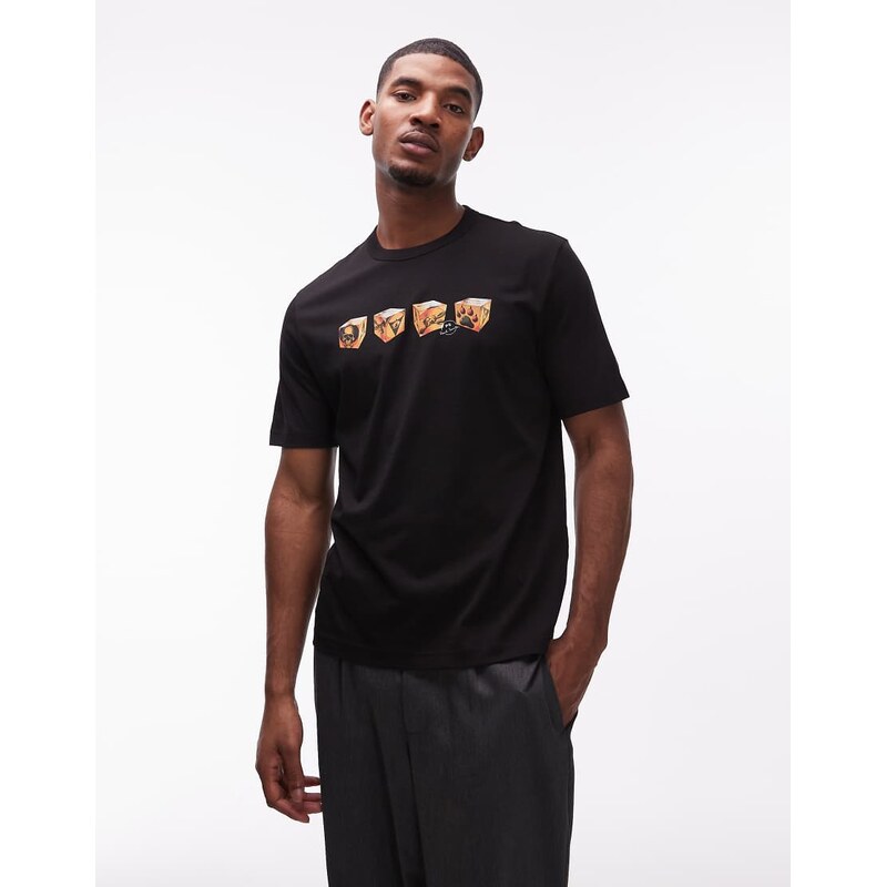 PS Paul Smith ice cube skull graphic t-shirt in black