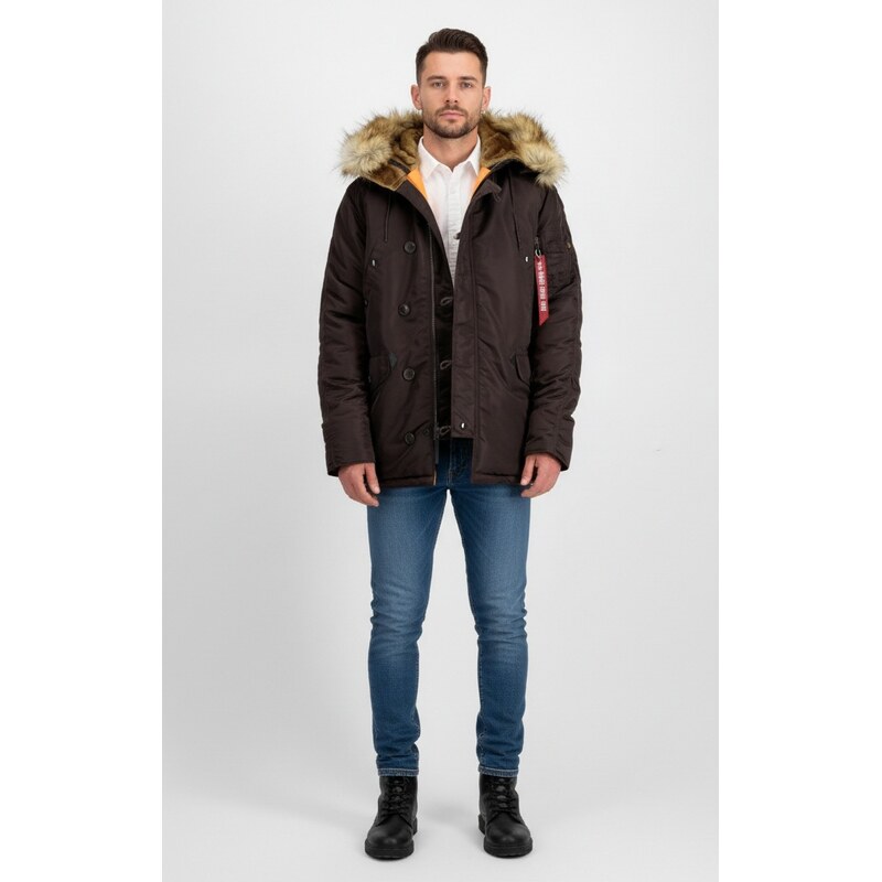 Alpha Industries Bunda N3B VF59 hnědá hunter 99933313
