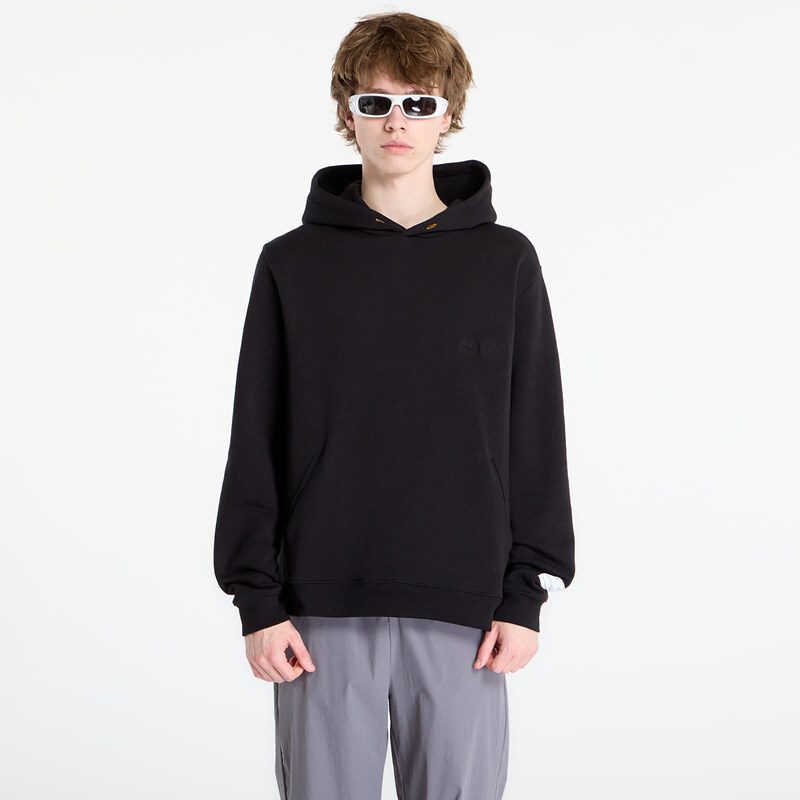 Mikina BANDIT Cotton Fleece Embroidered Hoodie Black XL