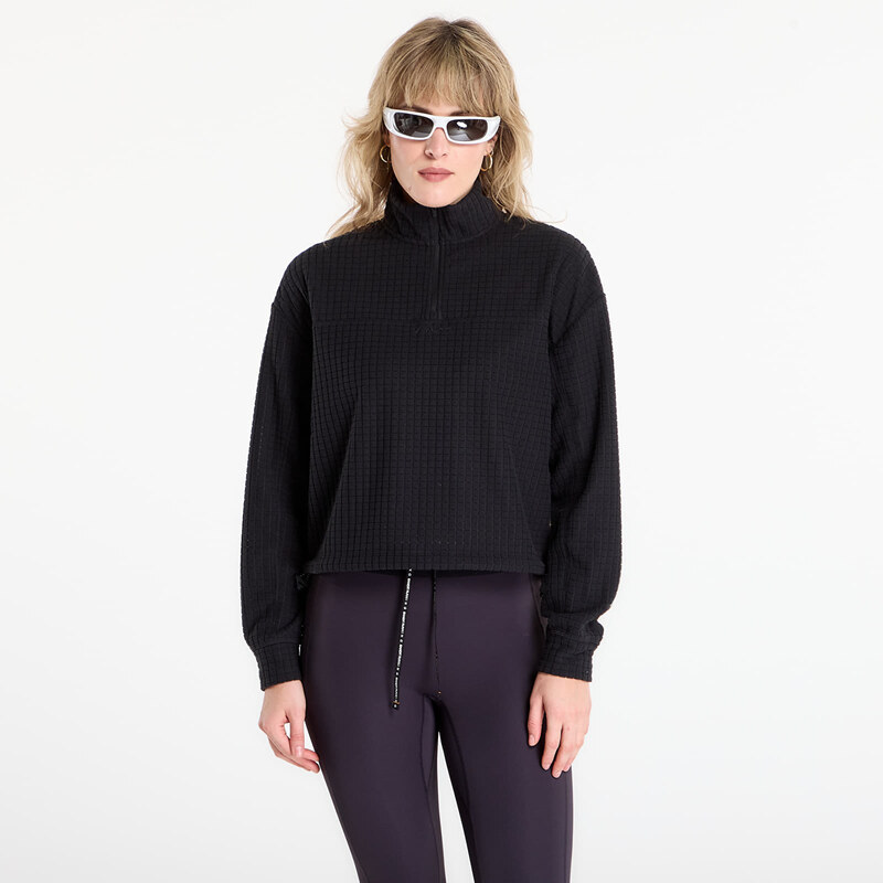 Mikina BANDIT Womens MacroSoft Grid Quarter Zip Black M