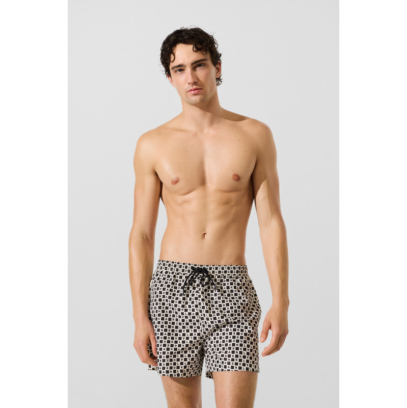 PLAVKY KARL LAGERFELD KARL CHECK SHORT BOARDSHORT