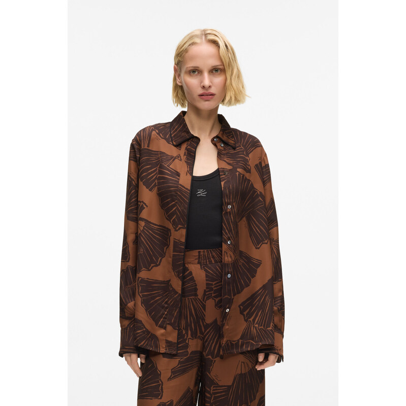 HALENKA KARL LAGERFELD PRINTED FLUID BLOUSE 112304722
