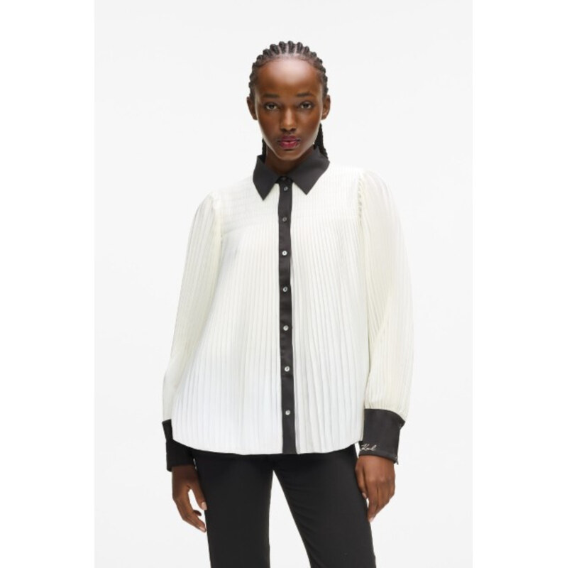 HALENKA KARL LAGERFELD PLEATED FLUID BLOUSE 112304721