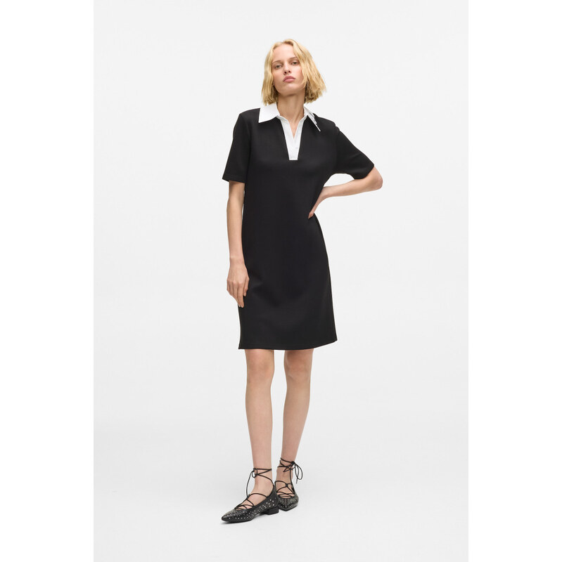 ŠATY KARL LAGERFELD SIGNATURE COLLAR T-SHIRT DRESS