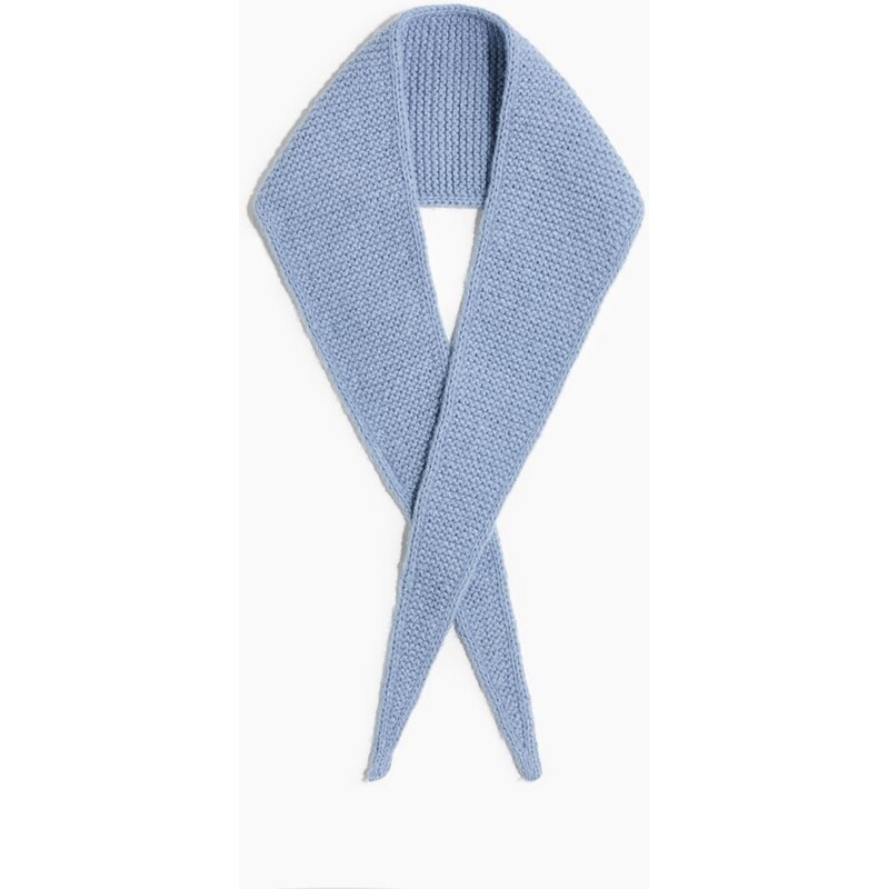 H&M - Šála z vroubkovaného úpletu - Bleděmodrá